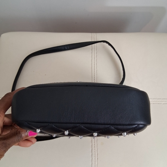 Rebecca Minkoff Black Studded Crossbody Bag Leather NWT - Picture 3 of 7